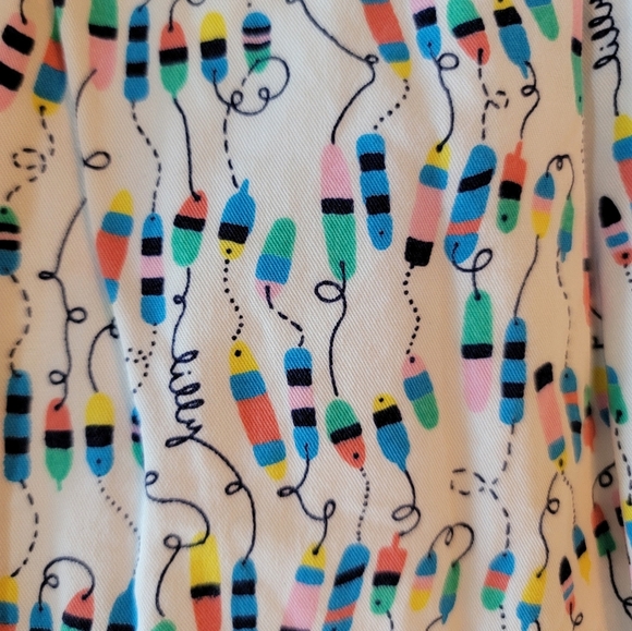 Lilly Pulitzer Oh Buoy Fishing Lure Size Medium Skirt With Ruffle Elastic Waist - Picture 4 of 5